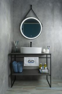 Раковина Gid N9025 51111 накладная белая 56x35x14